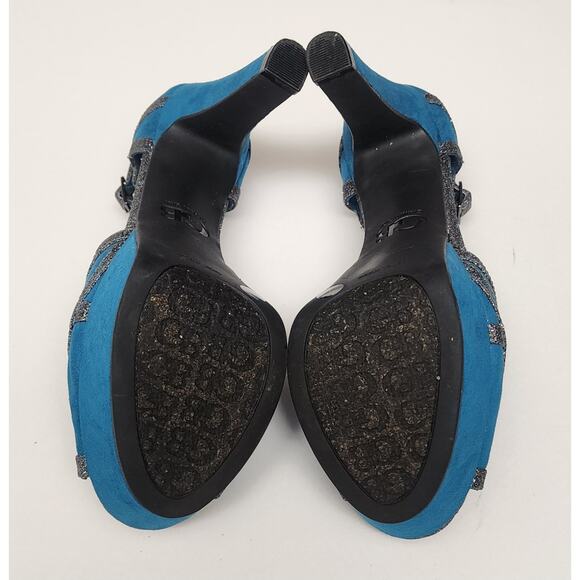 Gianni Bini Blainee T-Strap Ultra High Heel Tan Pump Sandal Shoes Size 7M - Picture 11 of 15